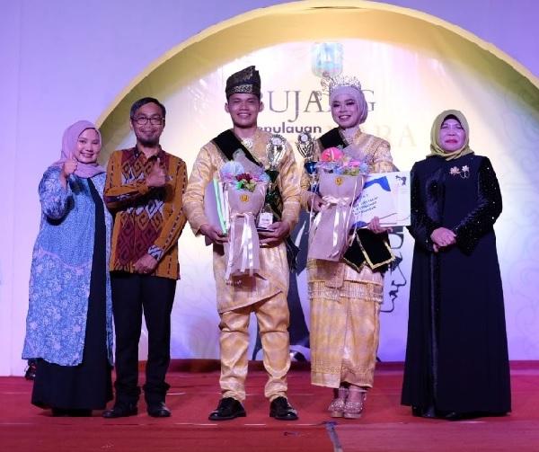Muhammad Fazya dan Halda Mirsyanda Sandang Gelar Bujang Dara Meranti 2026, Wabup: Jaga Adab Melayu